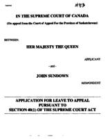 R. v. Sundown, [1999] 2 C.N.L.R. 289 (S.C.C.), aff’g [1997] 4 C.N.L.R. 241 (Sask. C.A.), which aff’d