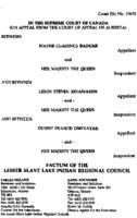 R. v. Badger, [1996] 2 C.N.L.R. 77 (S.C.C.), rev’g in part [1993] 3 C.N.L.R. 143 (Alta. C.A.).