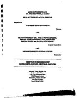 Elizabeth Metis Settlement v. Transwest Energy